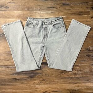 DG2 by Diane Gilman Gray Wash Straight Leg Midrise Women's Denim Jeans Pants
